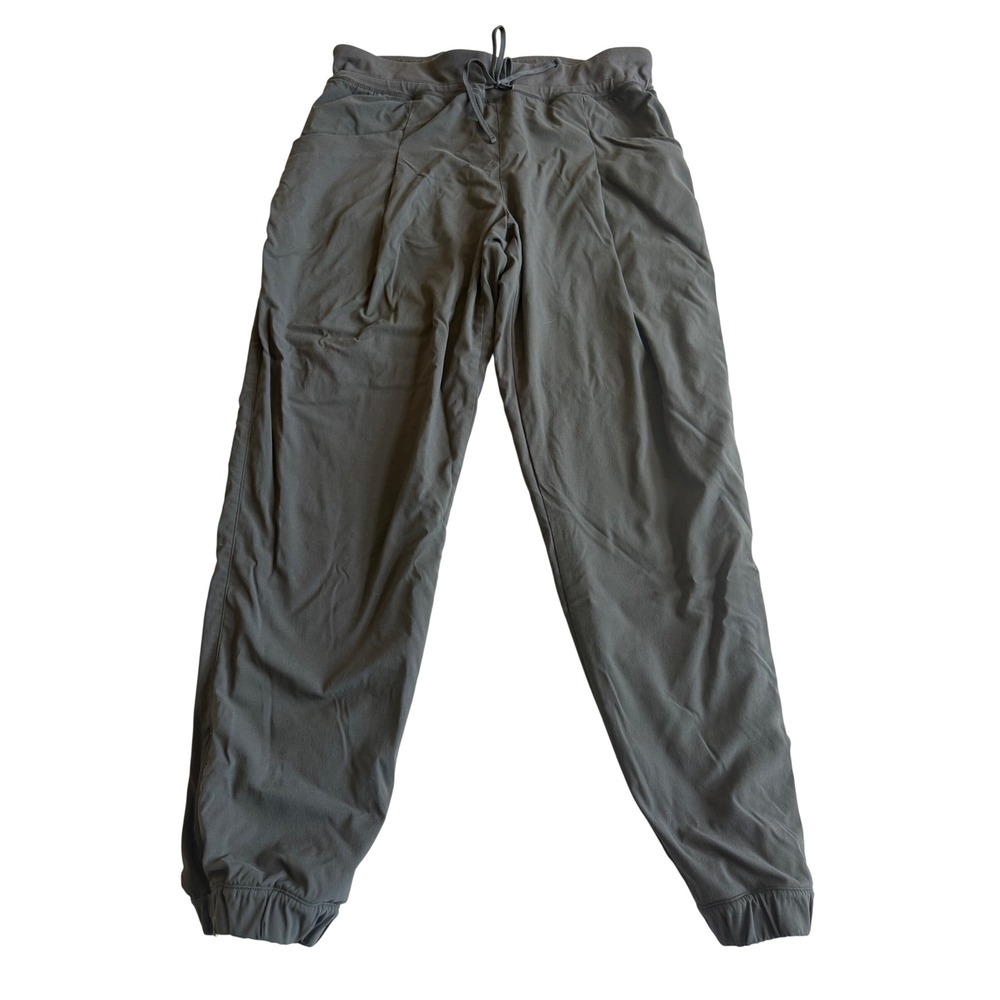 Lucy Womens Jogger Pants Small Gray Ankle Zip Athlisure Activewear Lounge Sports